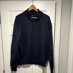 Polo by Ralph Lauren Men's Navy Zip-Up Sweater